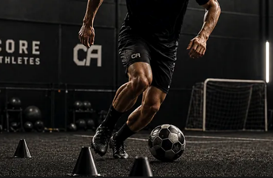 Soccer IQ tactical coaching session at Core Athletes
